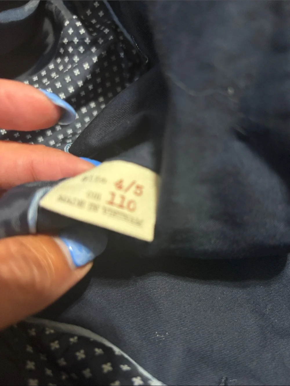 Zara Navy Blue Belted Hooded Coat Girls 4/5